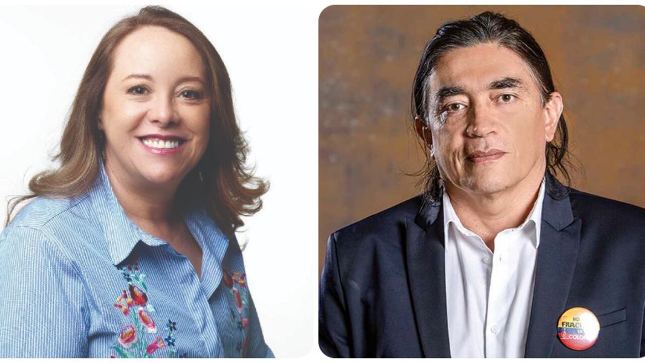 La concejal Ana Teresa Bernal y el senador Gustavo Bolívar.
