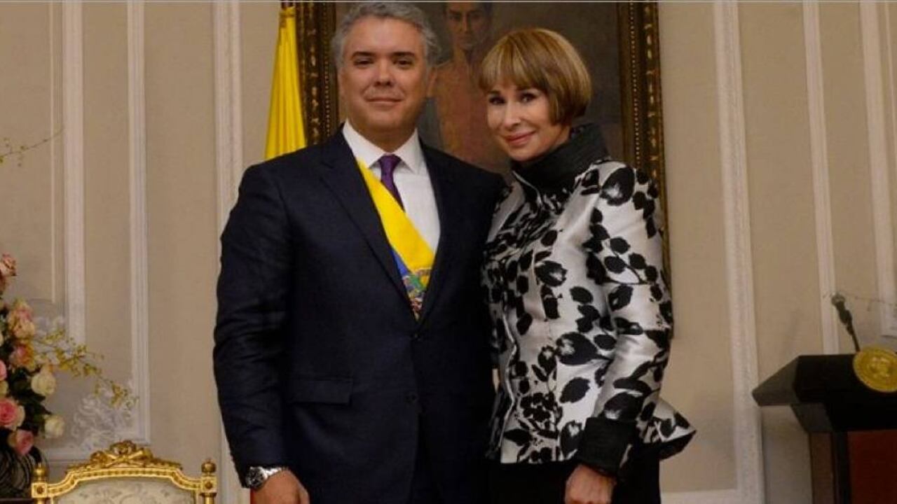 Iván Duque Márquez, presidente de la República de Colombia y Alicia Arango, ministra de Trabajo.