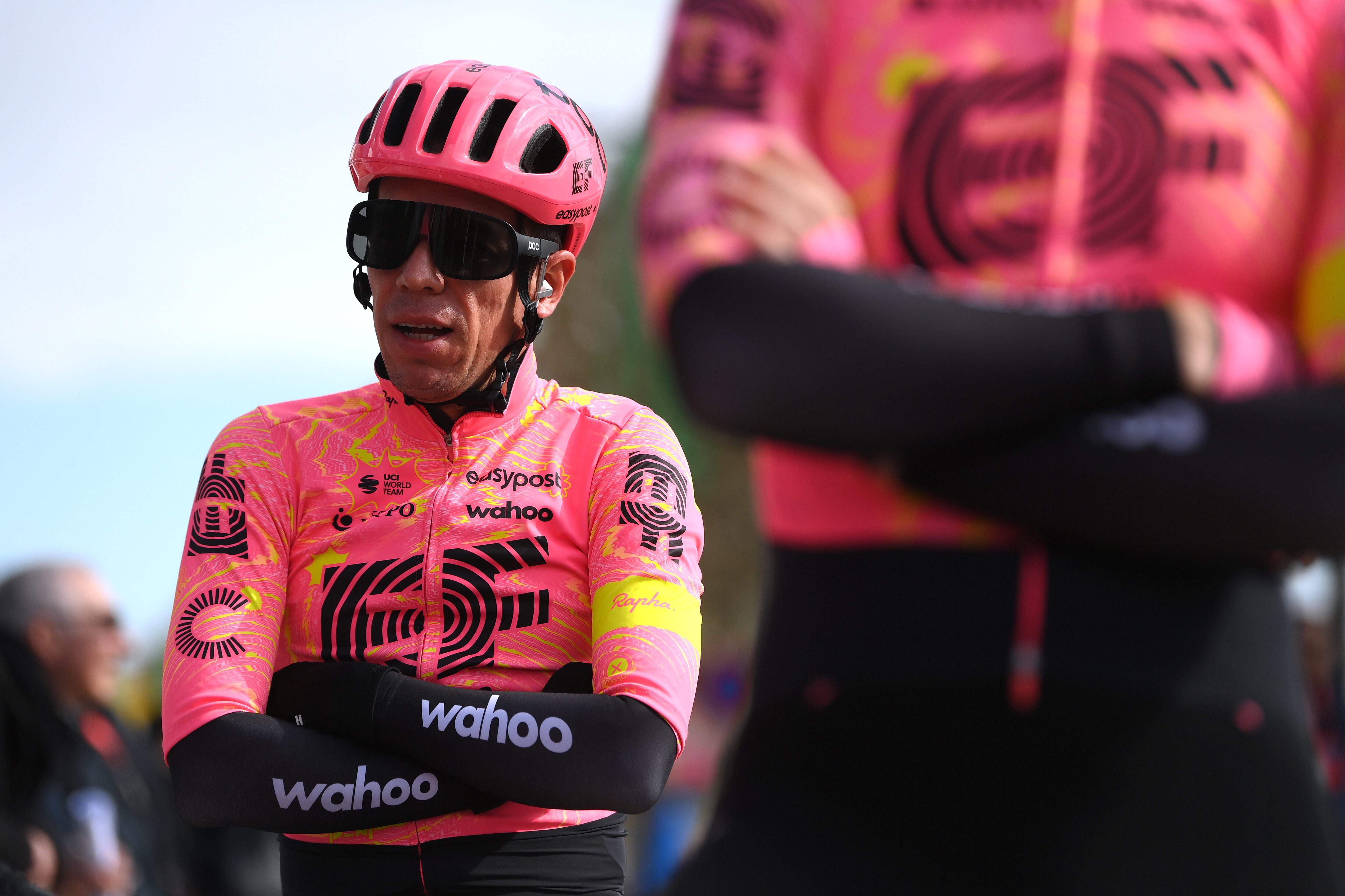 CHALON-SUR-SAONE, FRANCE - MARCH 06: Rigoberto Uran of Colombia and Team EF Education - EasyPost prior to the 82nd Paris - Nice 2024, Stage 4 a 183km stage from Chalon-sur-Saône to Mont Brouilly 476m / #UCIWT / on March 06, 2024 in Chalon-sur-Saone, France. (Photo by Alex Broadway/Getty Images)