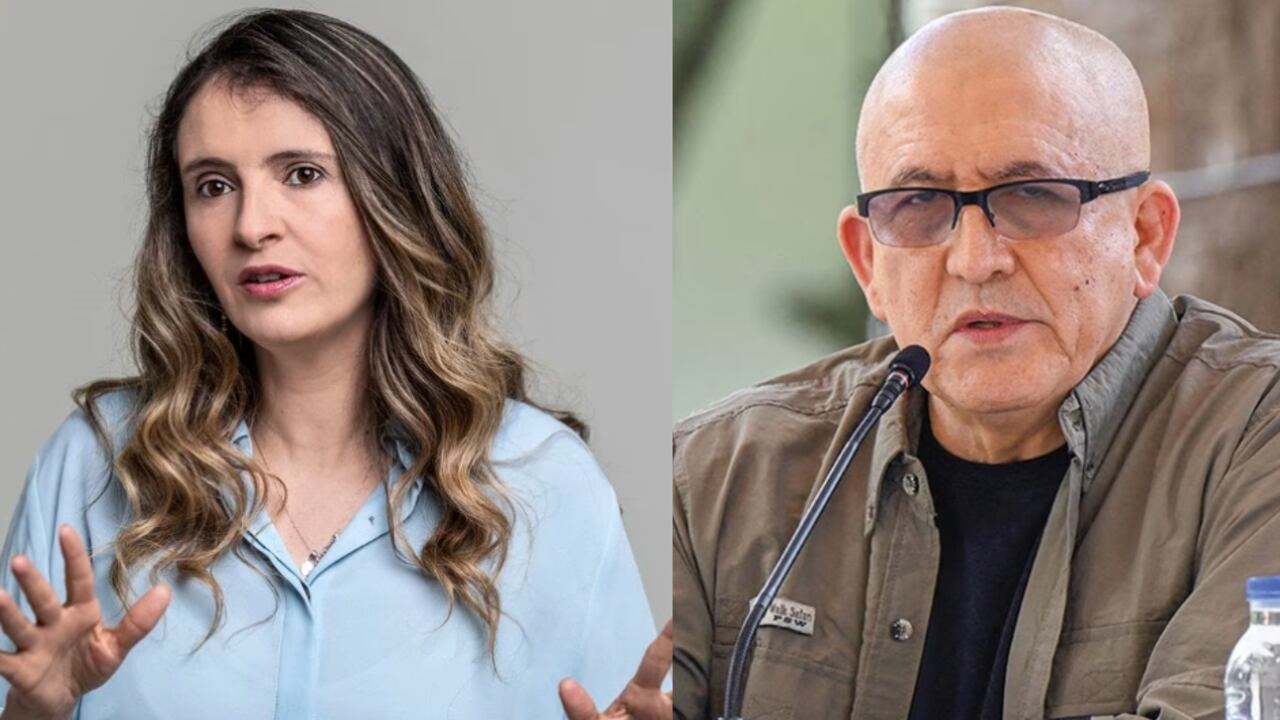 La senadora Paloma Valencia y Antonio García, máximo líder del ELN.
