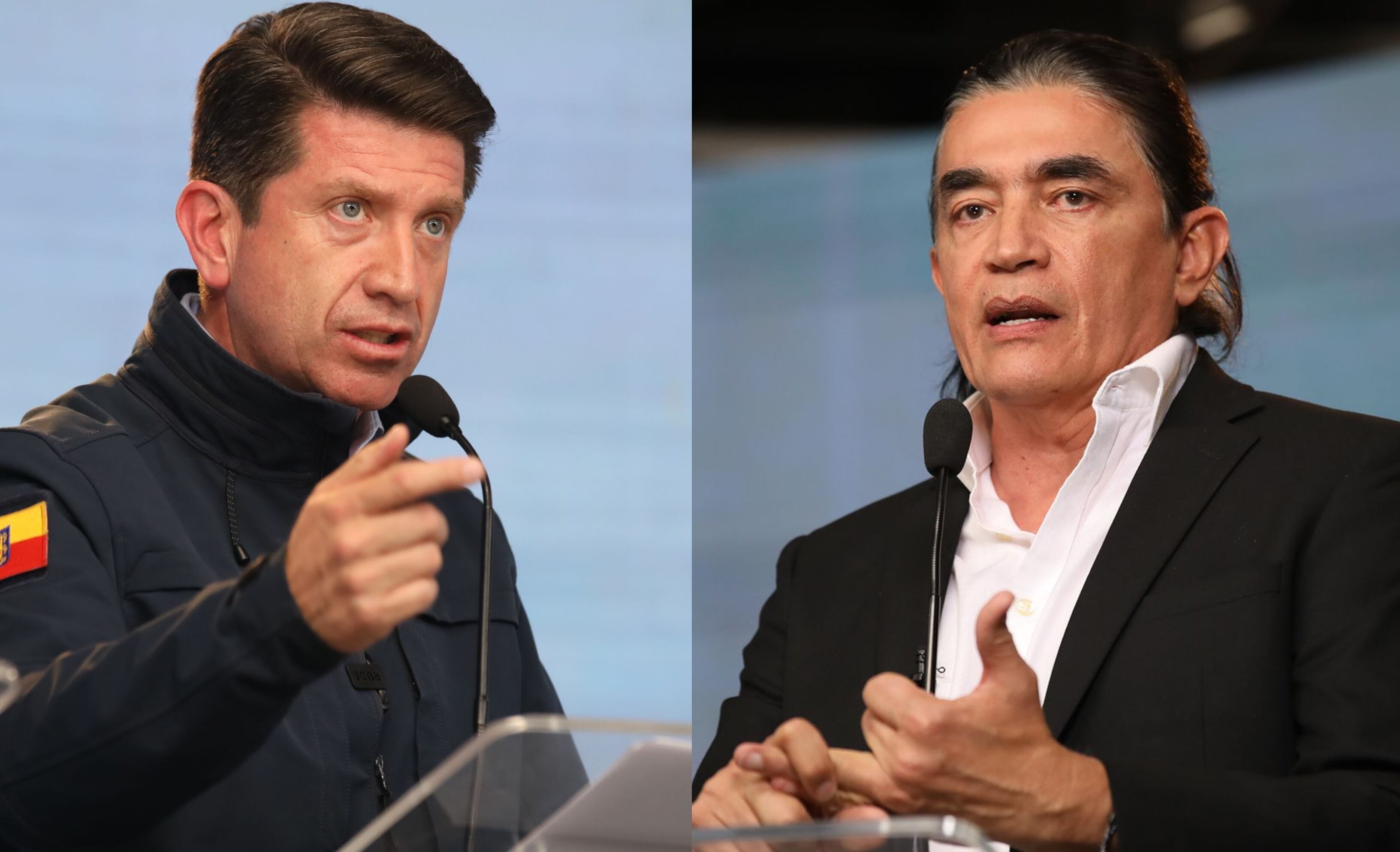 Diego Molano y Gustavo Bolívar, candidatos a la Alcaldía de Bogotá.