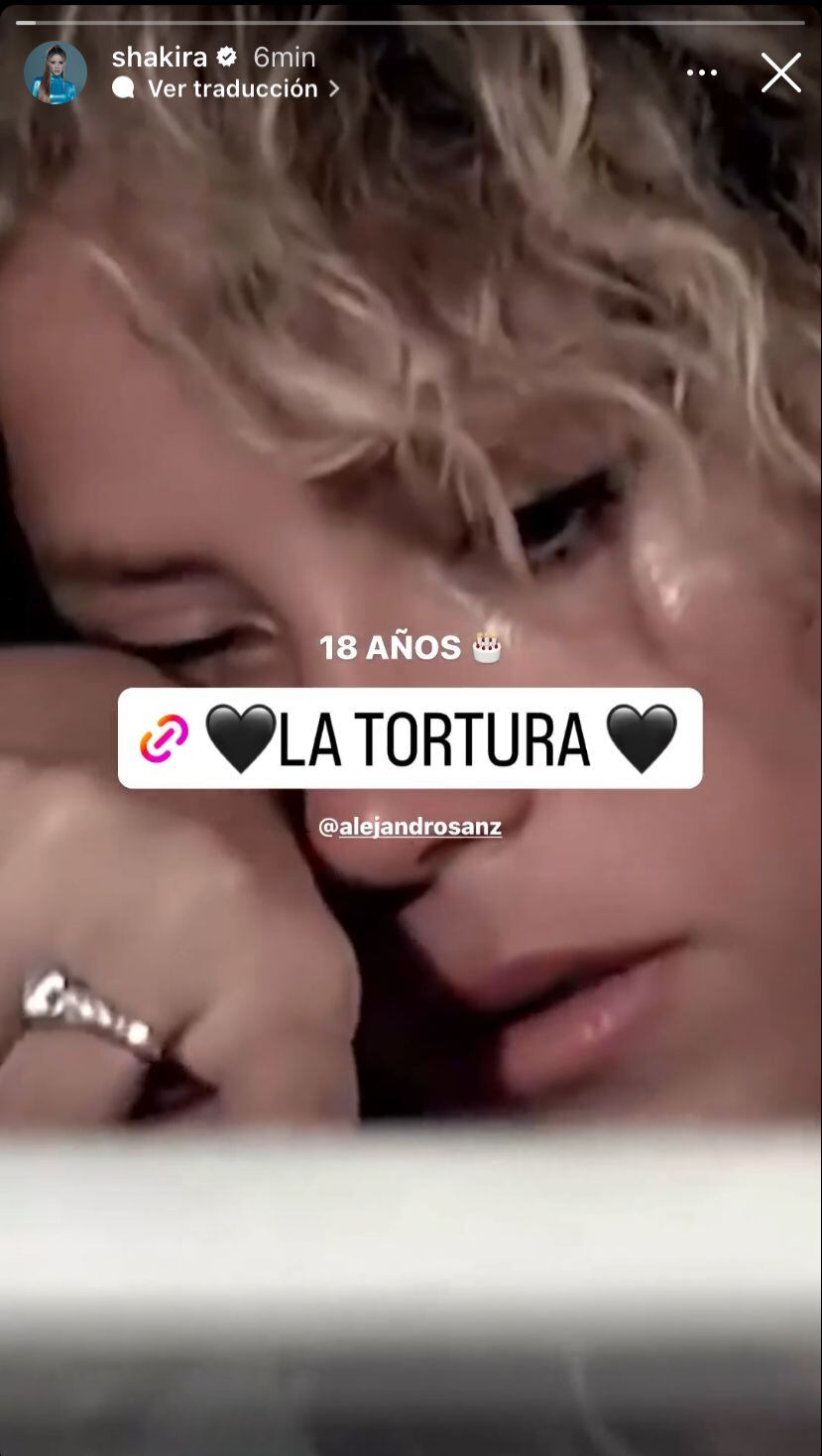 La cantante celebró los 18 años de La tortura.