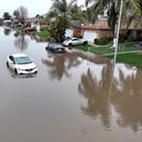 California luego de ser afectada por las fuertes tormentas. Foto: AFP.