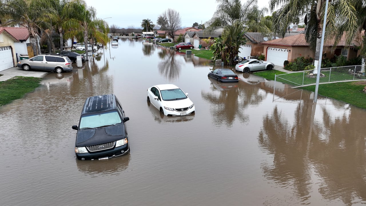 California luego de ser afectada por las fuertes tormentas. Foto: AFP.