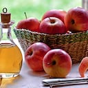 Bottle of organic apple vinegar