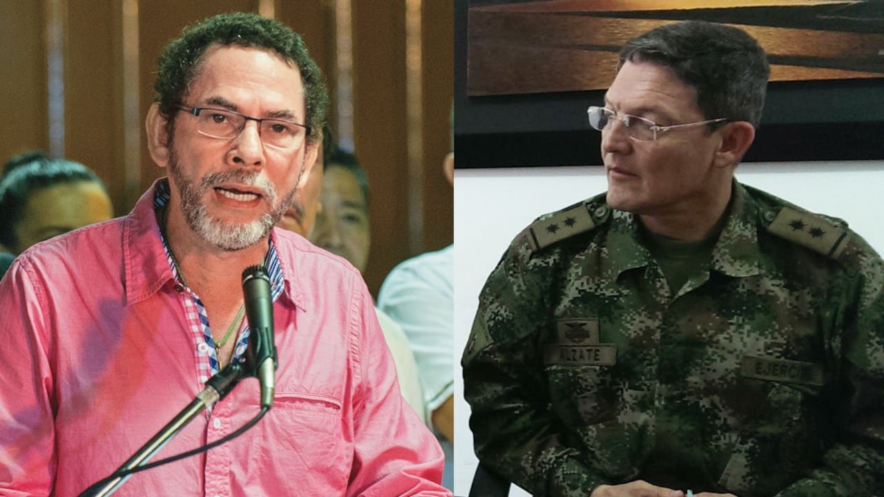 Alias 'Pastor Alape' y el general Alzate.