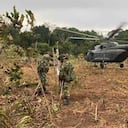 Las Fuezas Militares realizaron las sexta fase de la Operación Artemisa en la Serranía de La Macarena. Foto: Ejército Nacional.