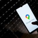 In this photo illustration a Google Maps logo seen displayed on a smartphone screen in Athens, Greece on March 25, 2022. (Photo by Nikolas Kokovlis/NurPhoto via Getty Images)