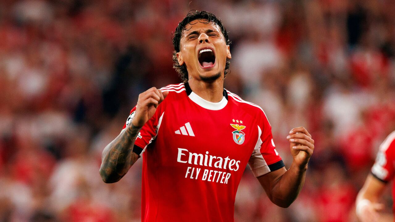 Richard Ríos, colombiano figura en Benfica de Portugal.