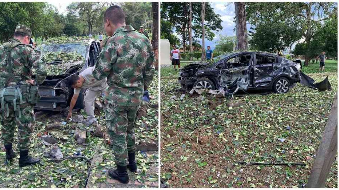 “Ese es un acto terrorista, un acto nuevamente contra las instalaciones de los héroes de Colombia”, dijo Duque.
