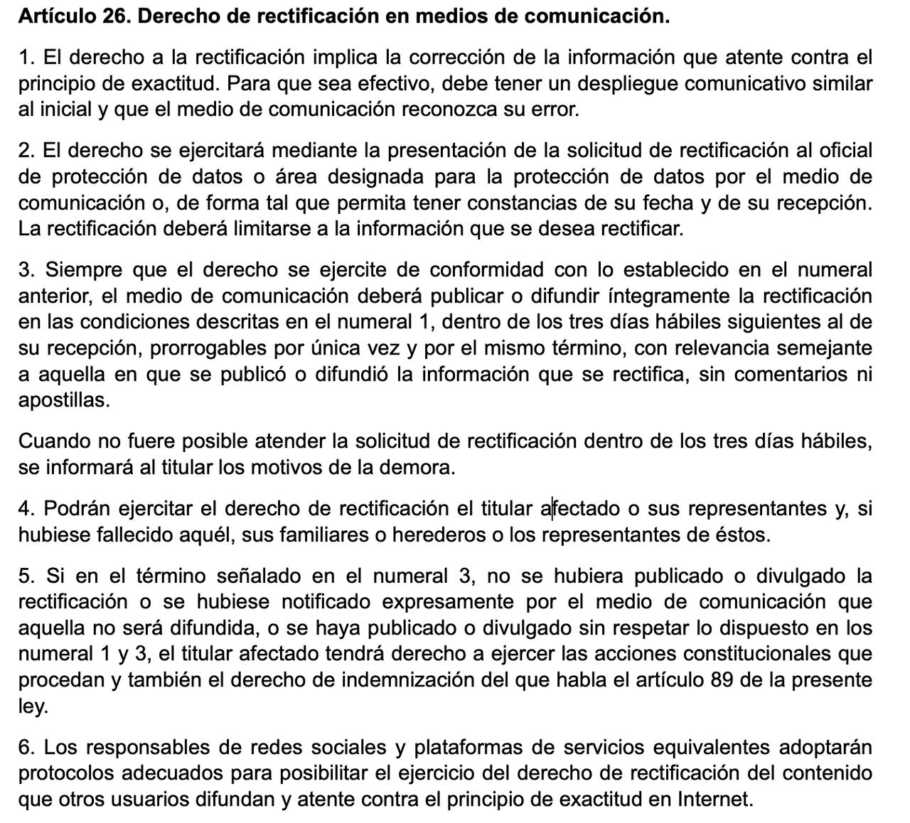 Artículo polémico del proyecto de ley estatutaria que actualiza ley de habeas data.