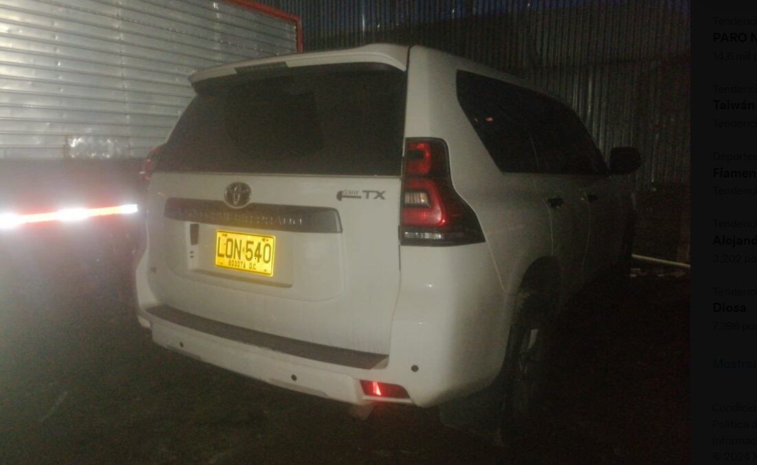 Ante la denuncia hecha por González, la Policía de Bogotá actuó de manera inmediata para localizar la camioneta y logró recuperar el auto que fue encontrado en Ciudad Bolívar.