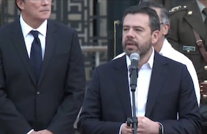 Carlos Fernando Galán hizo su discurso para inaugurar las elecciones.