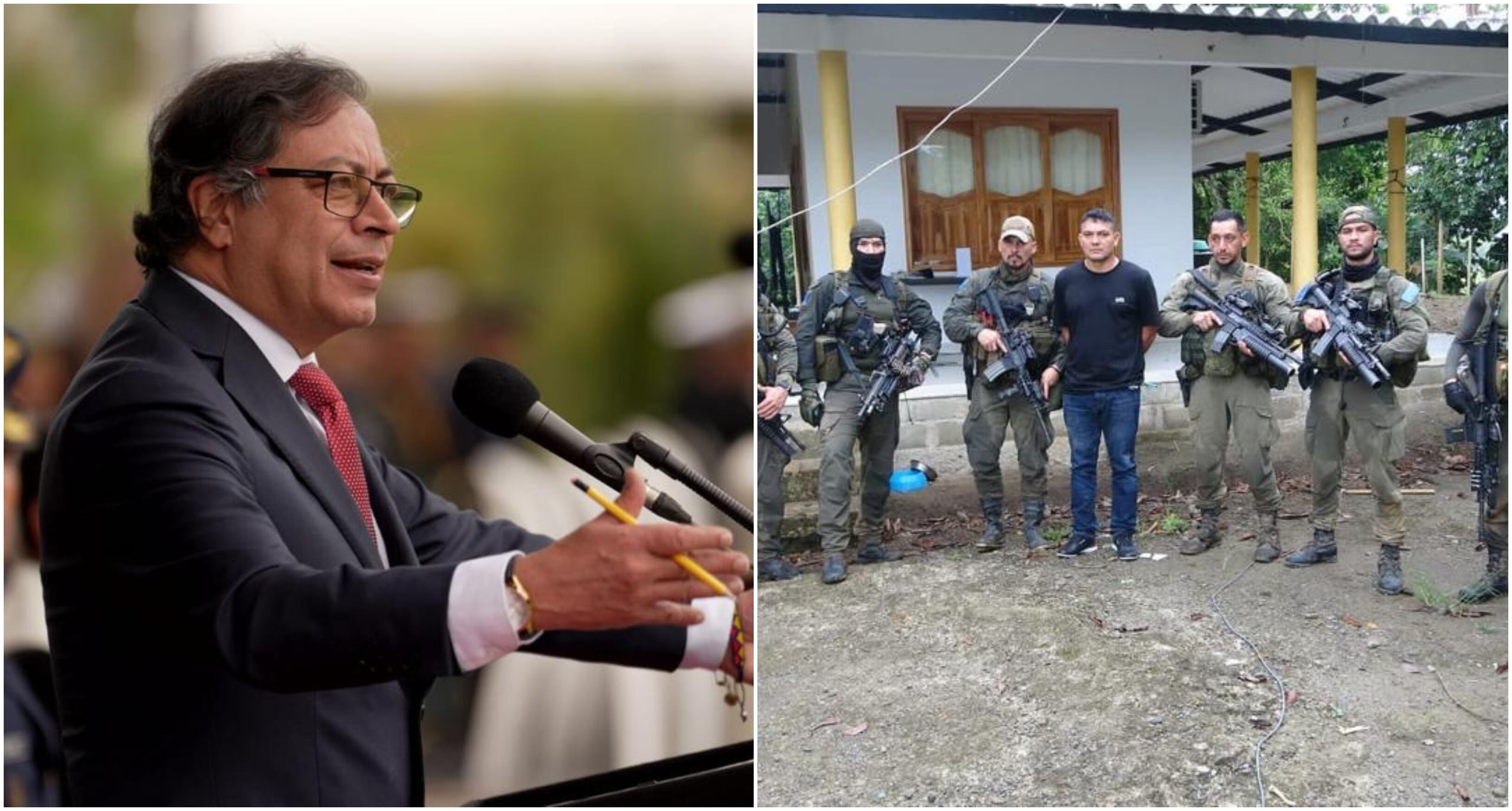 Presidente Gustavo Petro y  alias Atilito, primo del exjefe del Clan del Golfo alias “Otoniel”