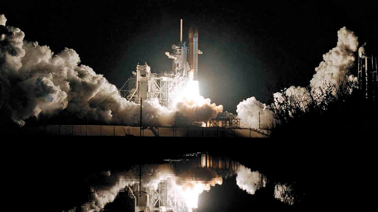 Transbordador espacial Columbia durante su última misión el 1 de febrero de 2003.