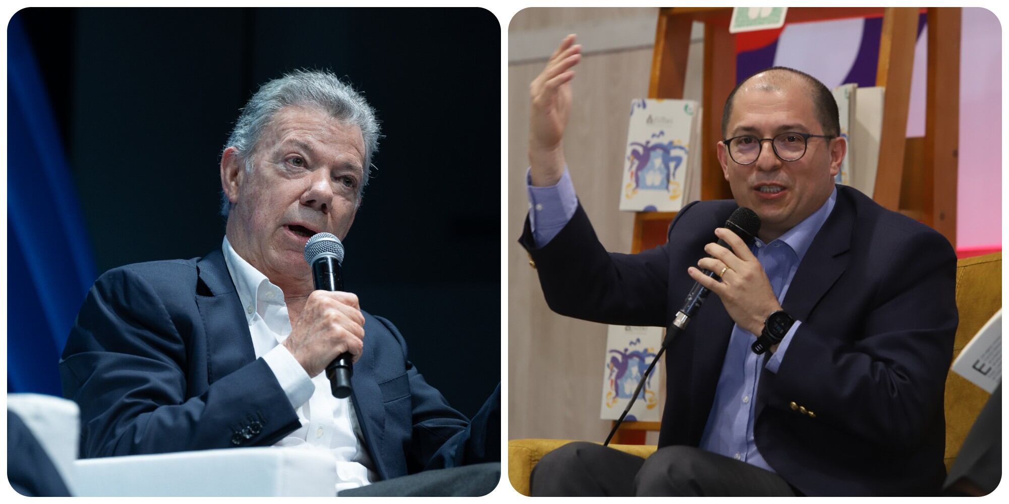 Juan Manuel Santos y Francisco Barbosa