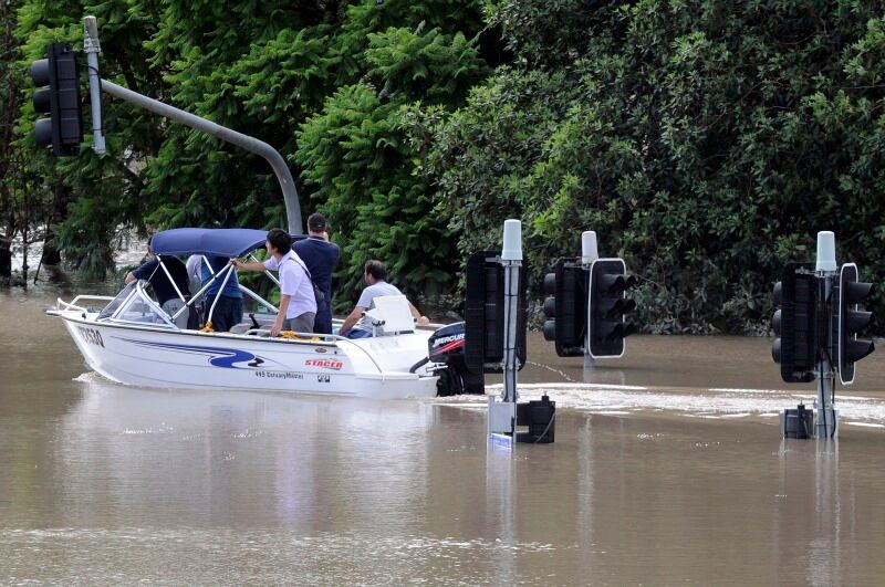 En Brisbane, la tercera ciudad más importante de Australia, el nivel del agua alcanzo los dos metros y medio.