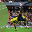 Miguel Ángel Borja marcó un golazo de chilena en América de México en el clásico vs. Chivas