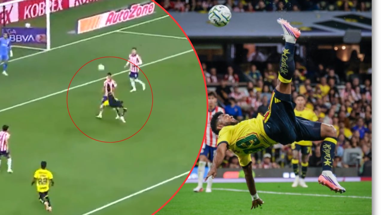 Miguel Ángel Borja marcó un golazo de chilena en América de México en el clásico vs. Chivas