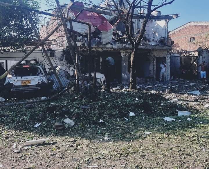 Así quedaron algunas viviendas tras esta fuerte explosión.