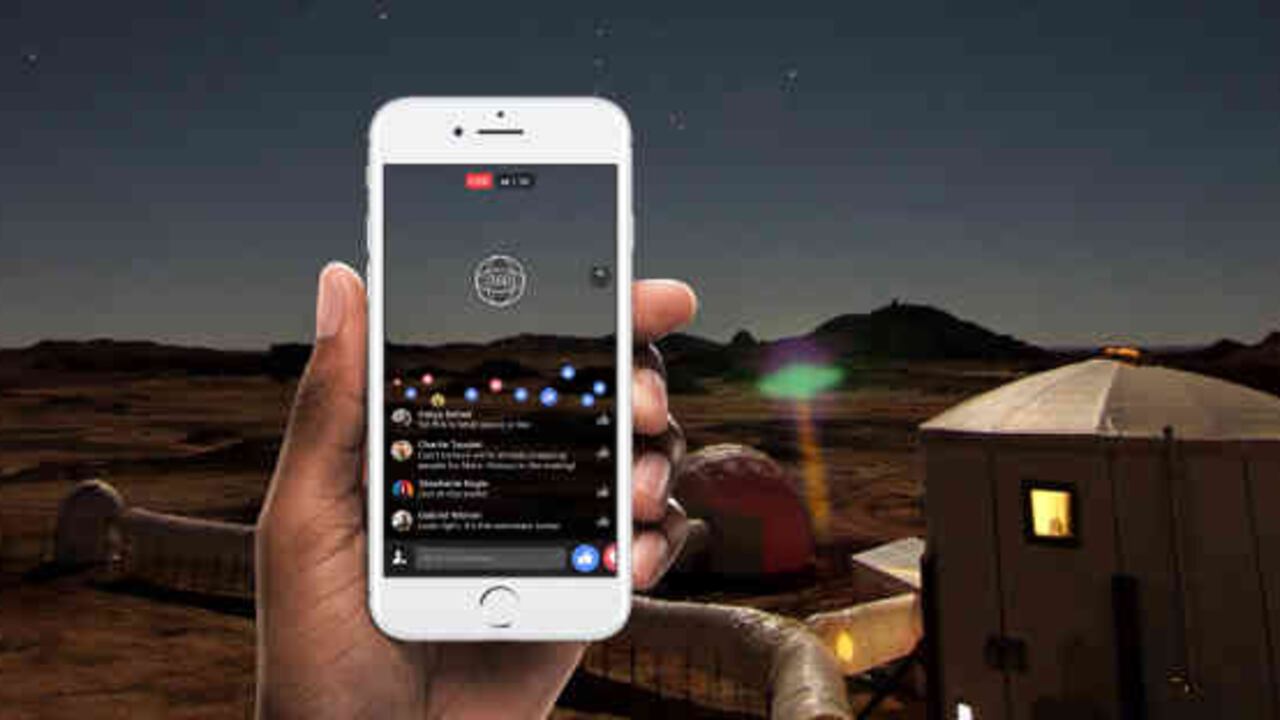 La primera transmisión de Facebook Live 360 fue desde la Estación de Investigación del Desierto de Marte en Utah, Estados Unidos