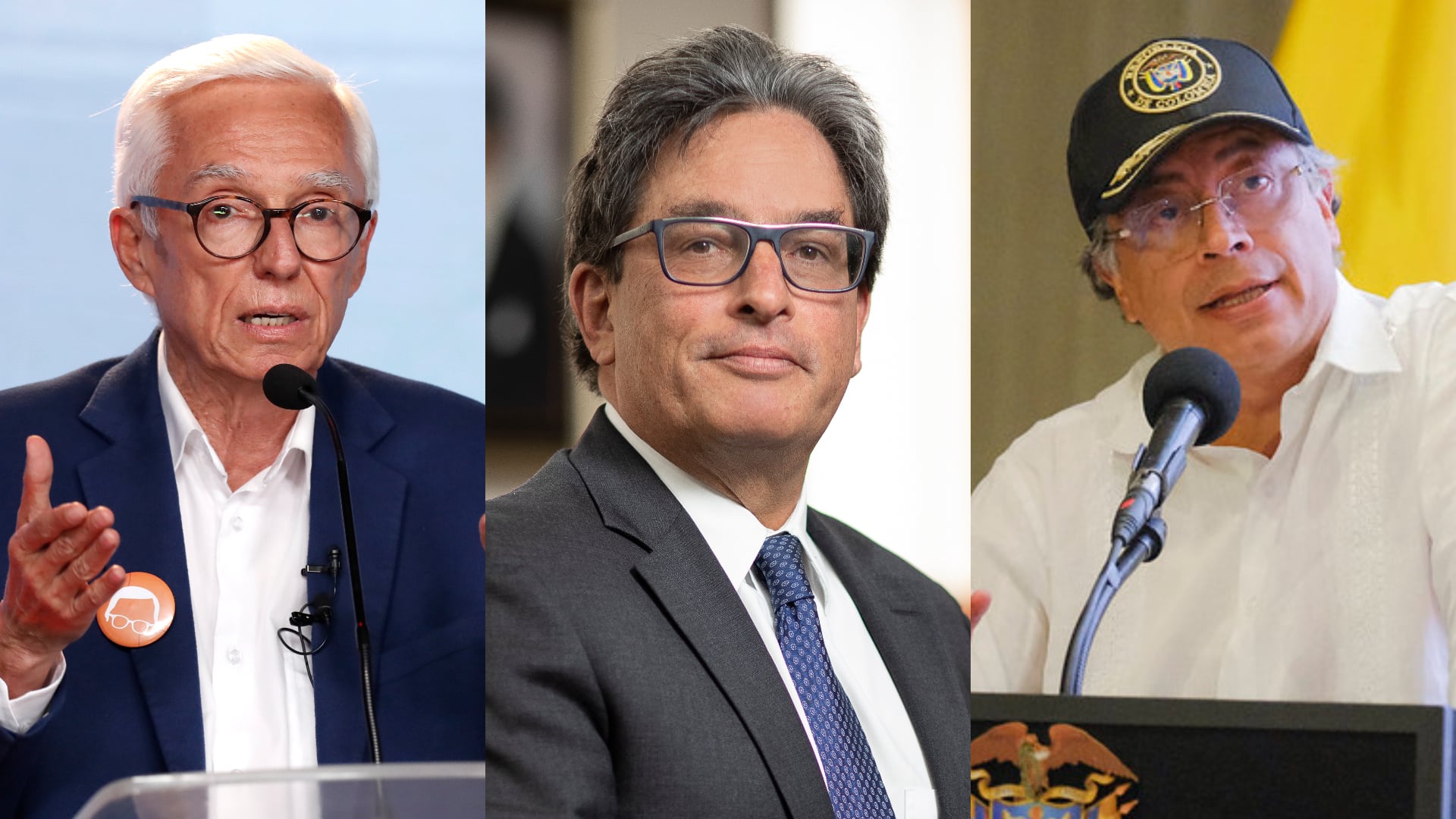 Jorge Robledo, Alberto Carrasquilla y Gustavo Petro.