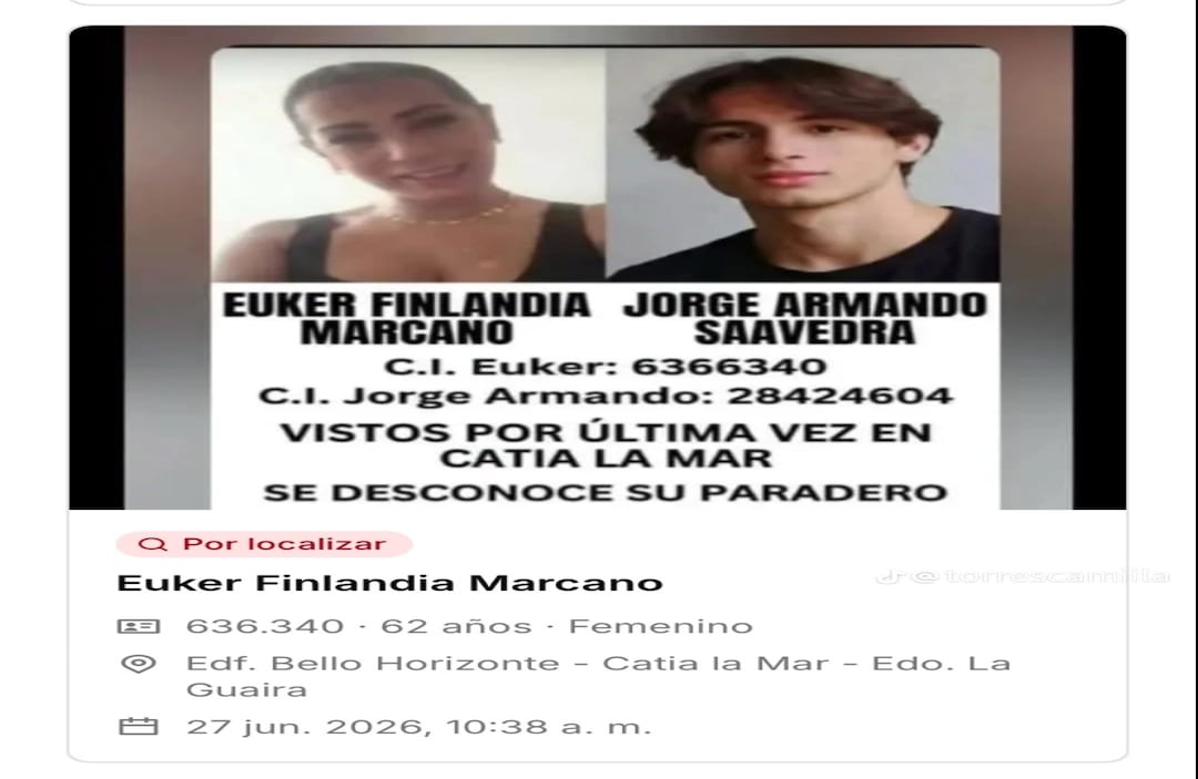 Si tiene información, por favor, comunicarse a los números compartidos o difundir para llegar a más personas.