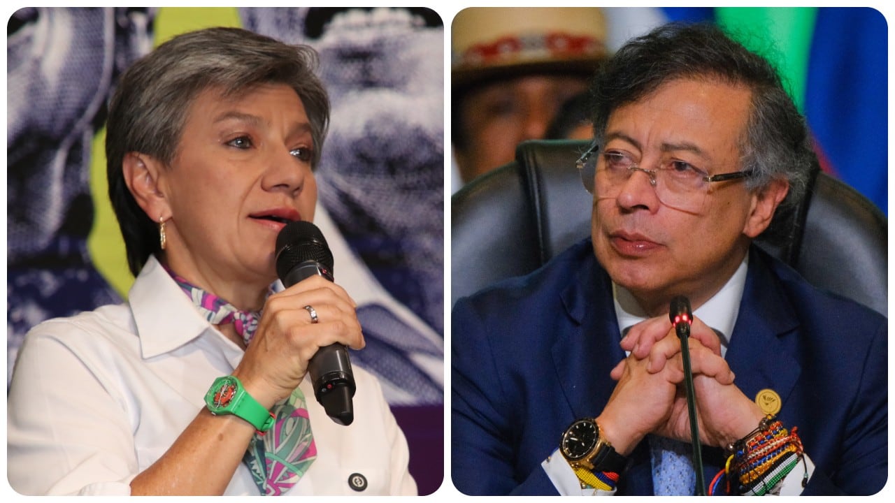Claudia López y Gustavo Petro