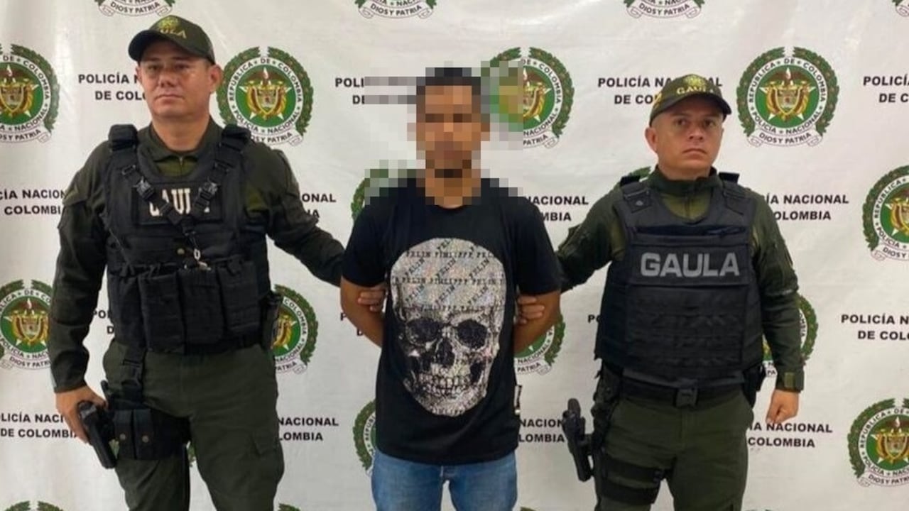 Alias Camilo fue capturado por agentes del Gaula de la Policía.