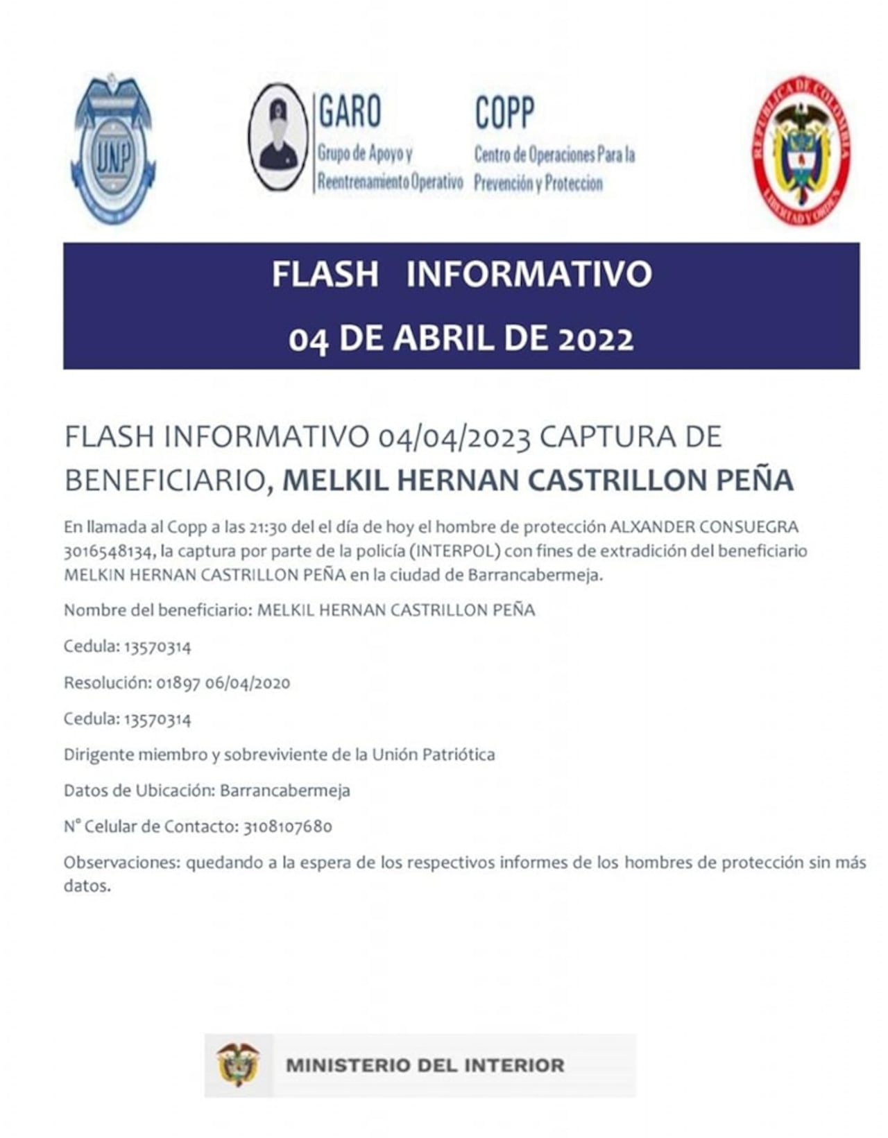 El hombre era solicitado por el Interpol.