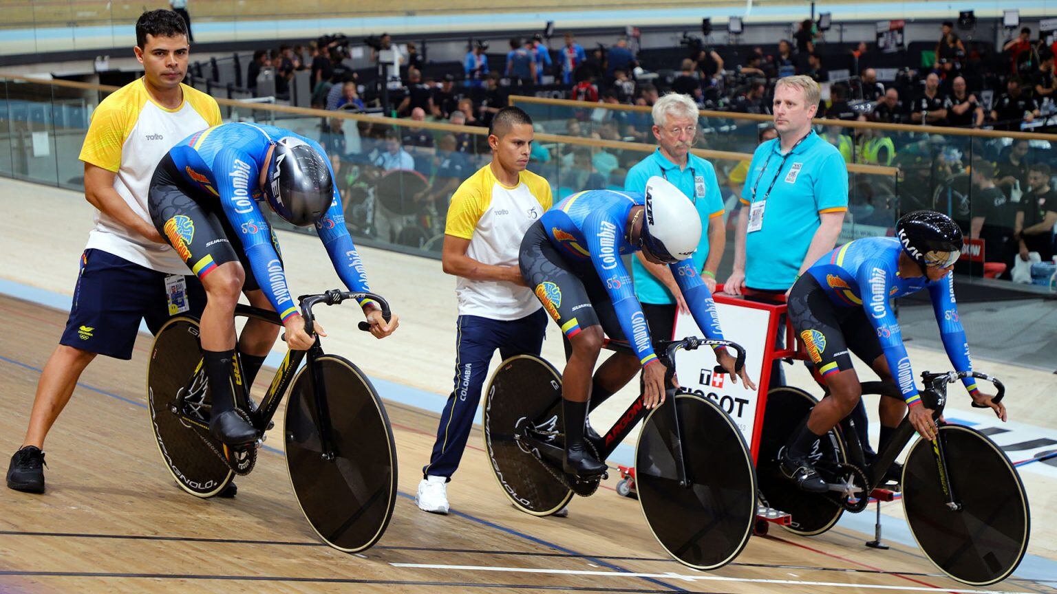 Integrantes del equipo que representa a Colombia en el Mundial de ciclismo.