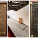 Placas de Álvaro Uribe y Gustavo Petro y el lugar donde terminó el reconocimiento al expresidente del Centro Democrático.
