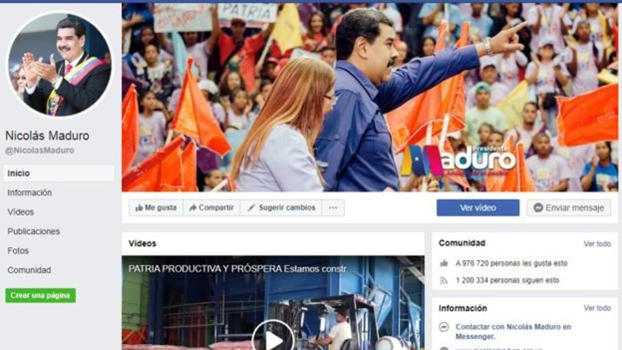 Facebook de Nicolás Maduro