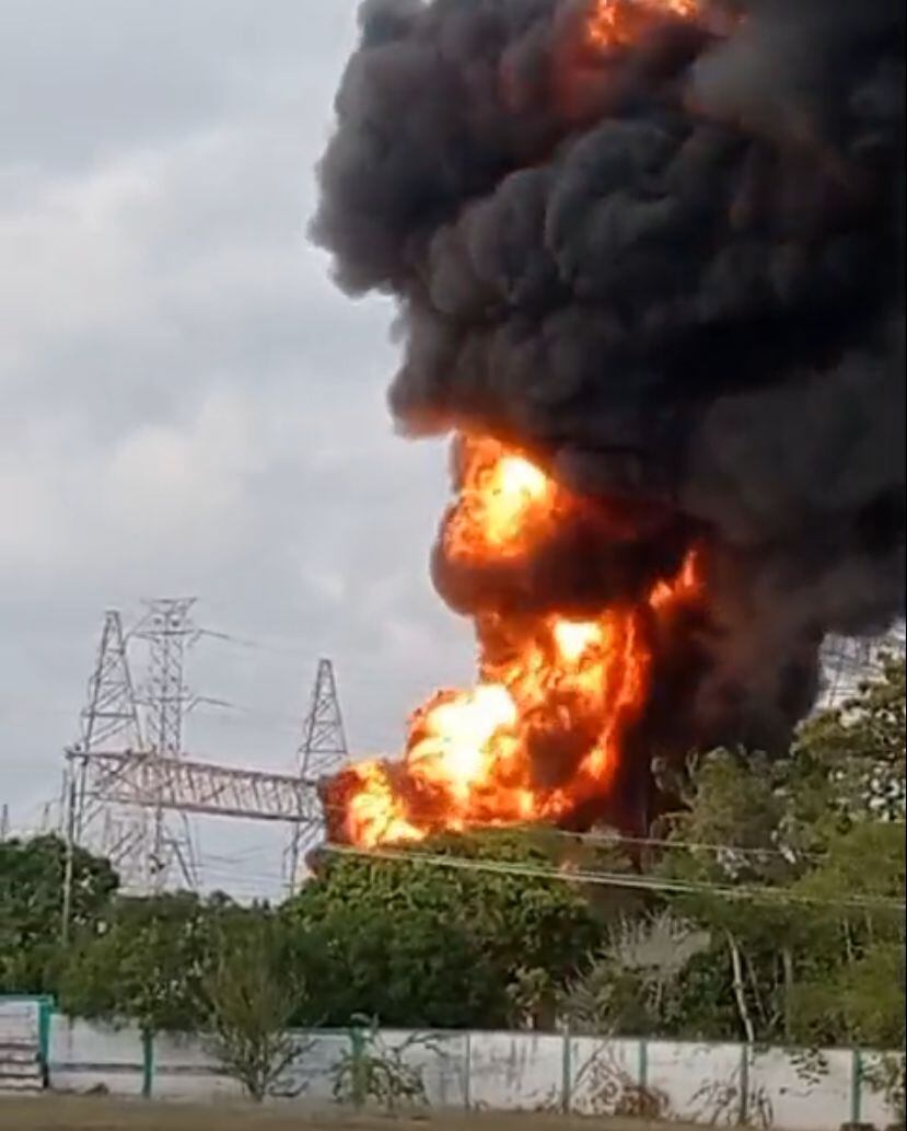 El incendio se registró en el municipio de Sabanalarga