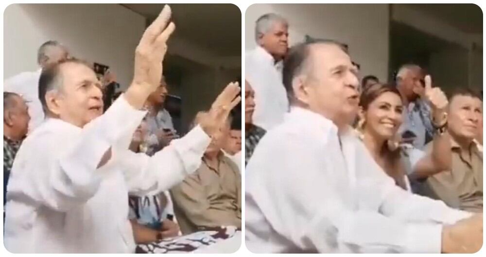 Alberto Santofimio reapareció en Ibagué haciendo política.