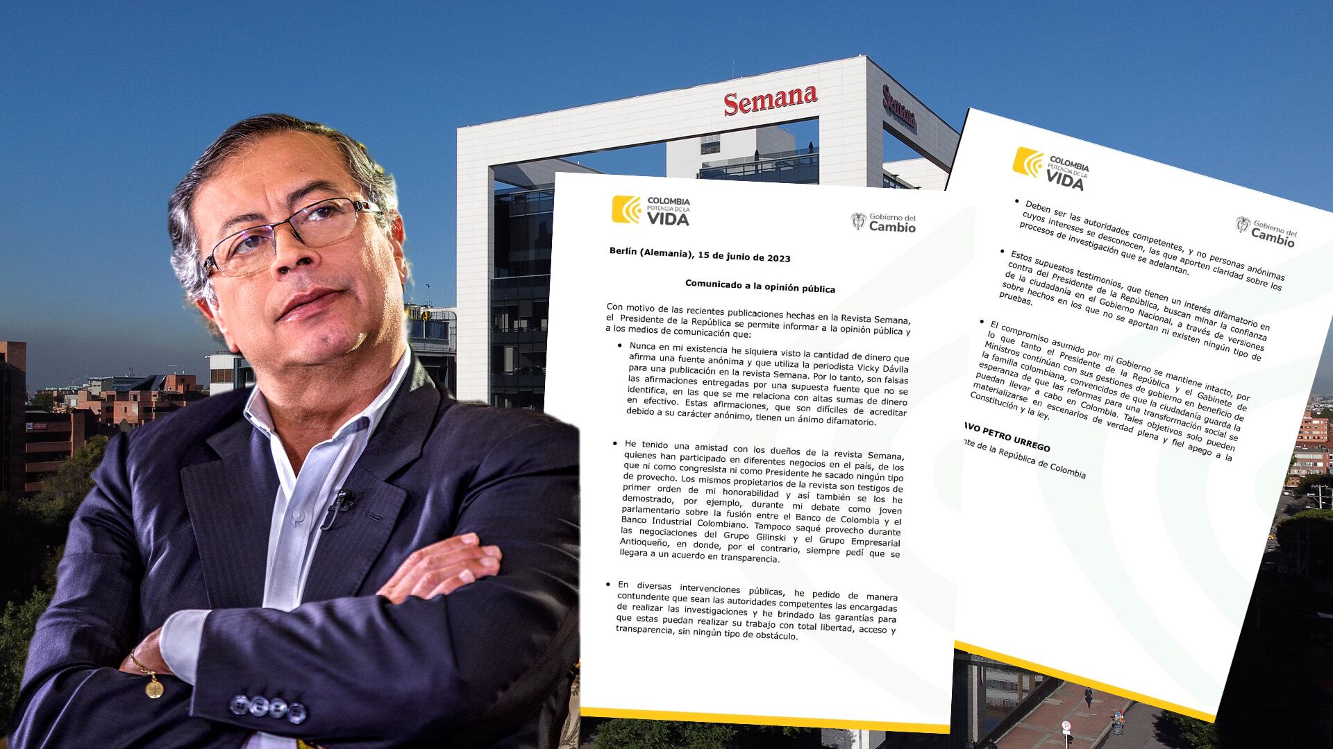 Gustavo Petro comunicado Revista Semana