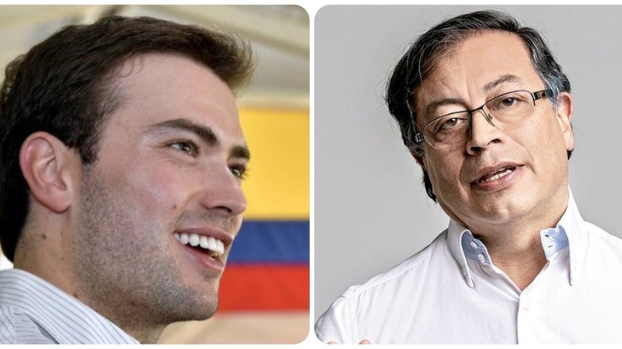 Esteban Santos y el presidente Gustavo Petro.