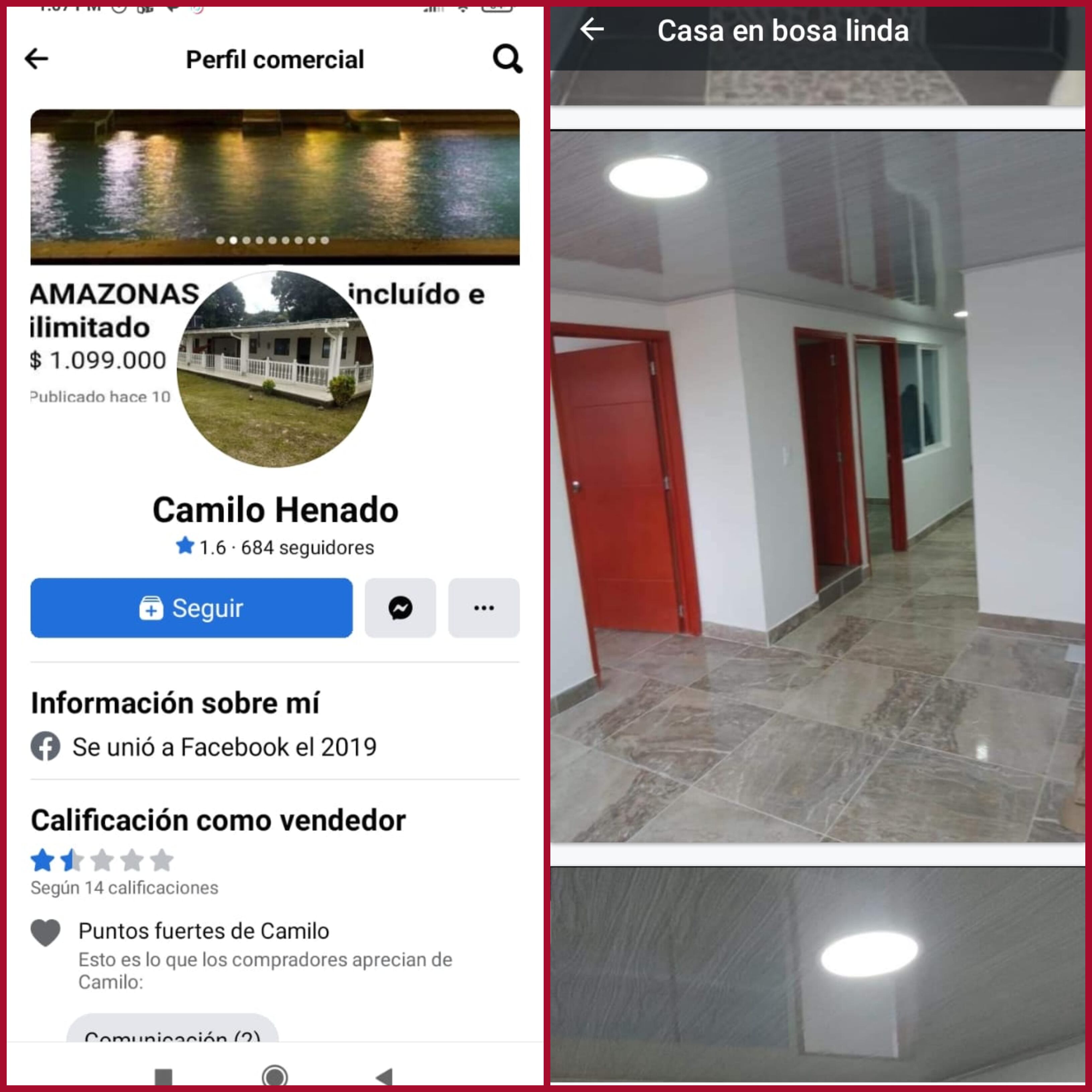 Así era como supuesto vendedor estafaba ofreciendo viviendas en remate a través de Facebook