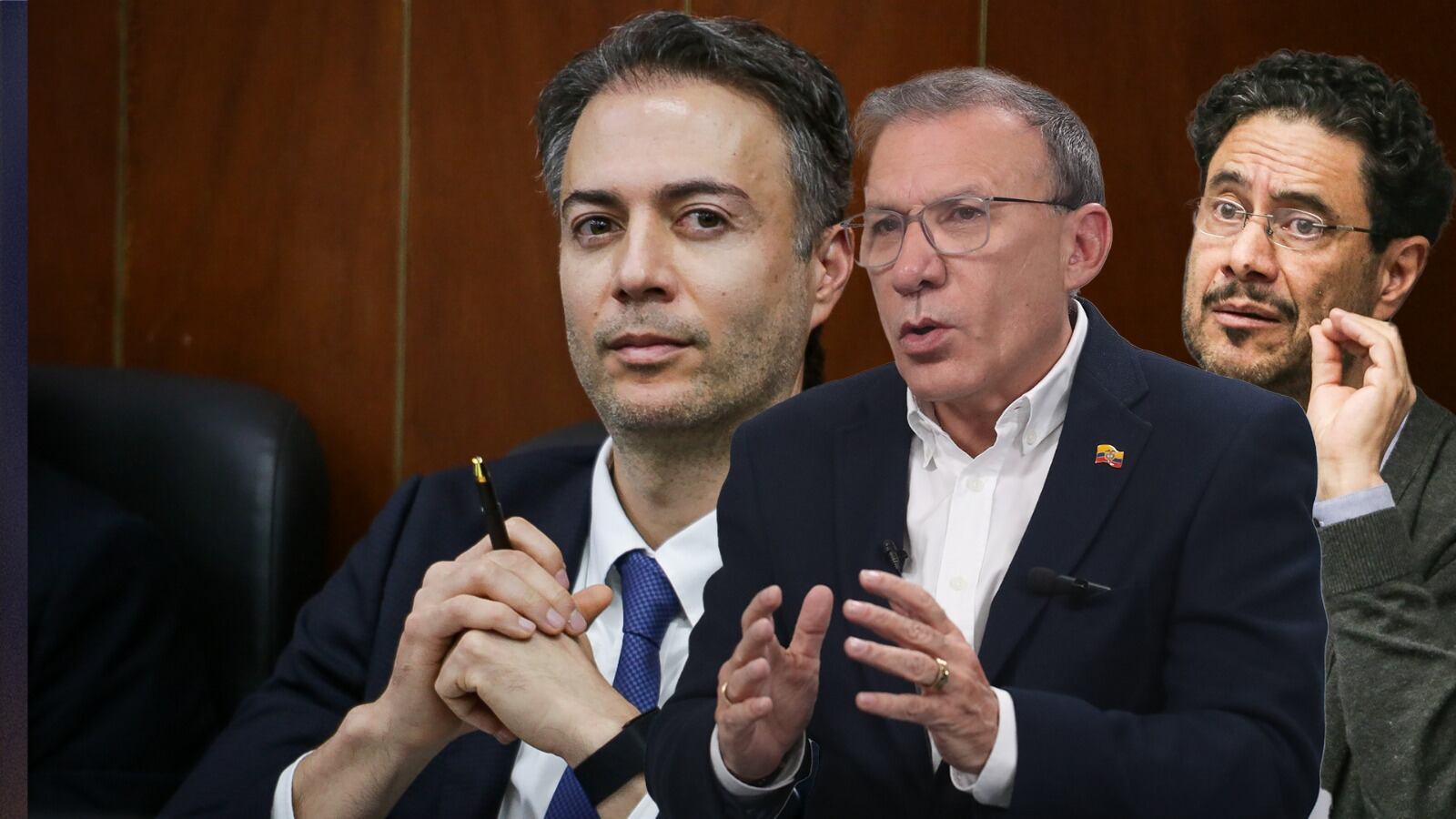 De izquierda a derecha: Daniel Quintero, Roy Barreras e Iván Cepeda, todos aspirantes a la Casa de Nariño