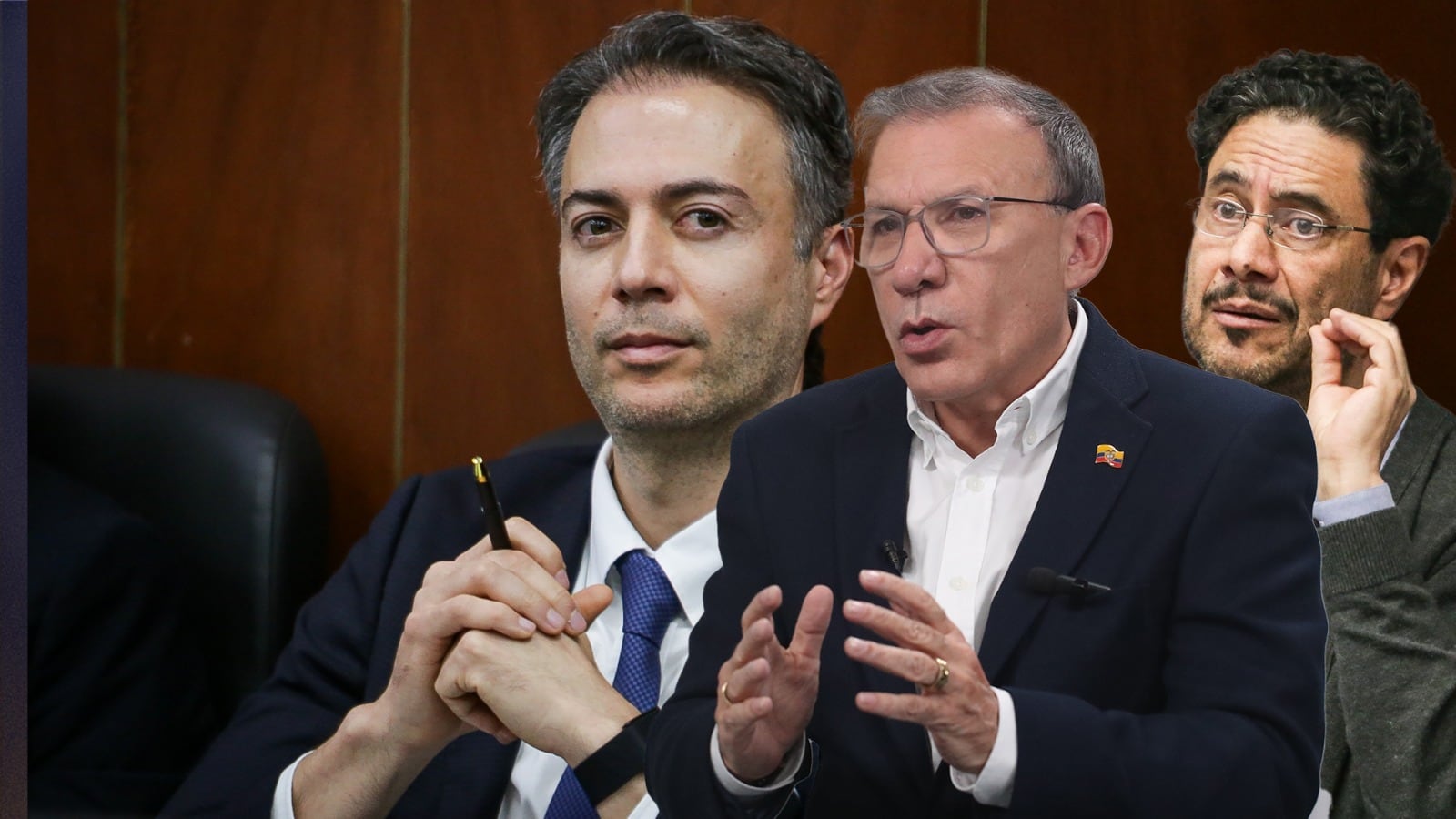 De izquierda a derecha: Daniel Quintero, Roy Barreras e Iván Cepeda, todos aspirantes a la Casa de Nariño