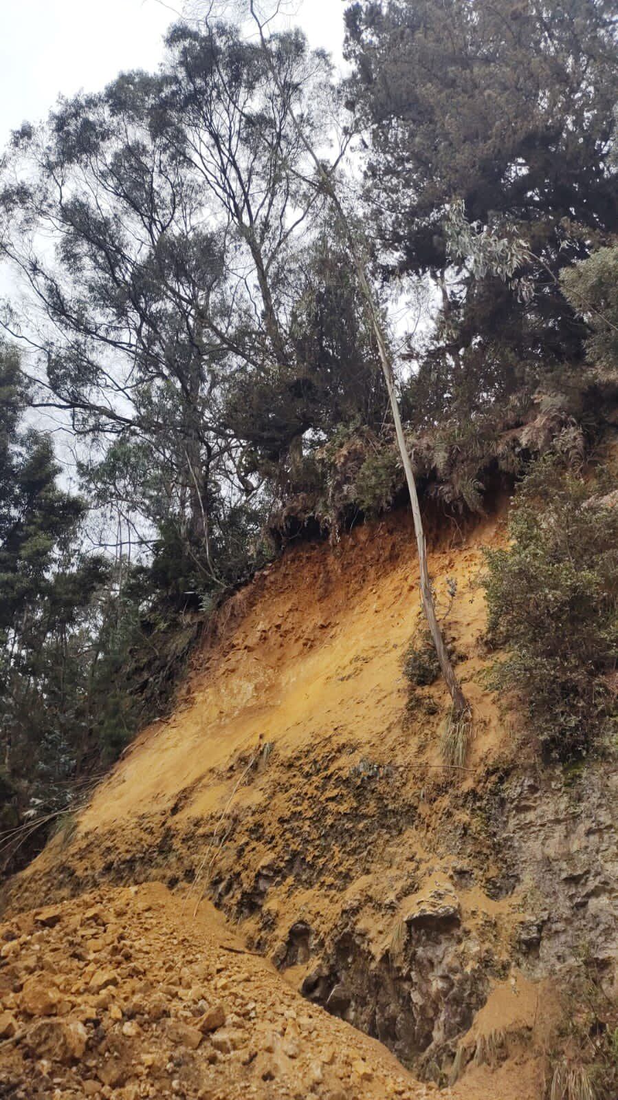 En el lugar persiste materia de lodo y tierra.