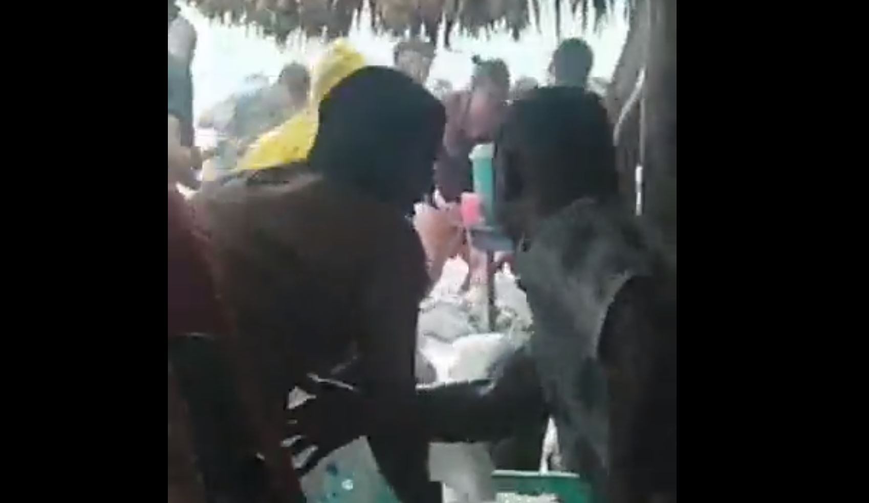 Pelea playa Santa Verónica - Atlántico