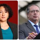 La senadora del Pacto Histórico Isabel Zuleta y el presidente de Colombia, Gustavo Petro.