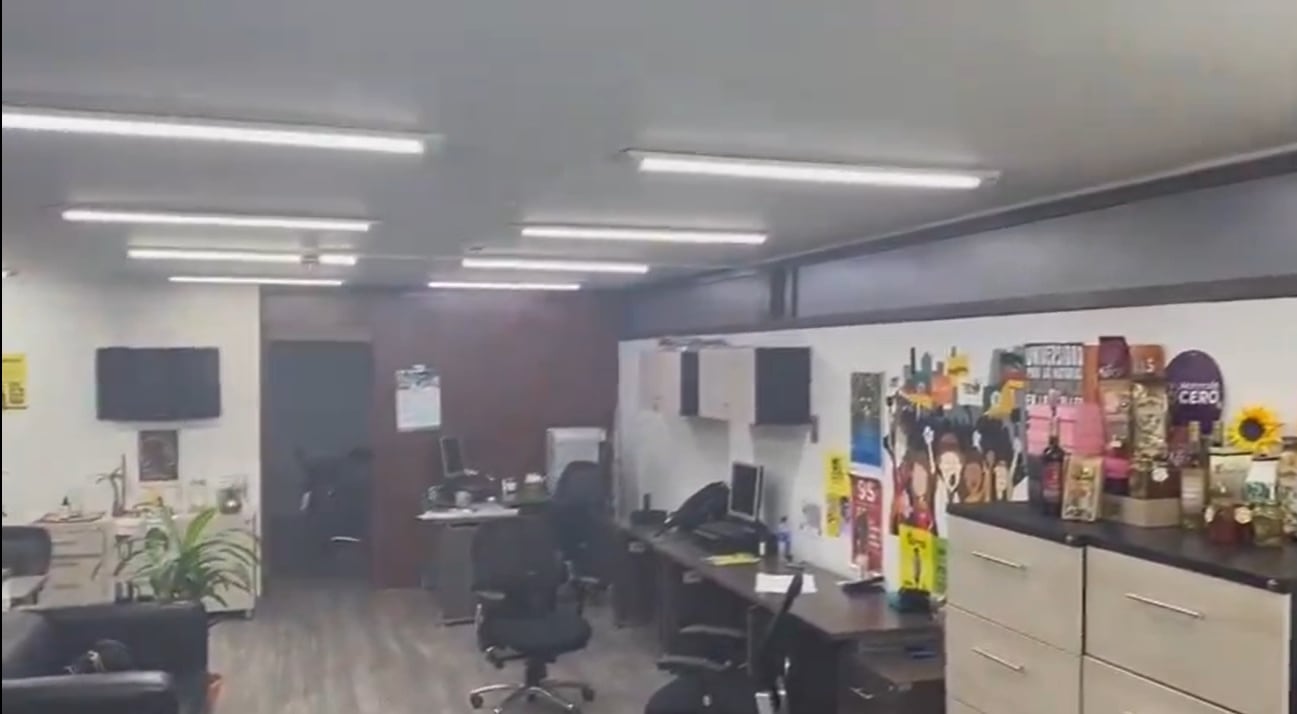 Esta es la oficina en la que se habría presentado el cortocircuito.