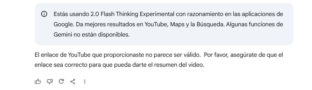 Los resúmenes automáticos de Gemini 2.0 Flash no están disponibles para videos cortos.
