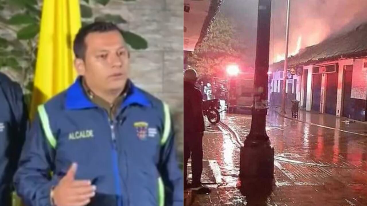 Varias viviendas resultaron afectadas en un incendio en el centro histórico de Chía.