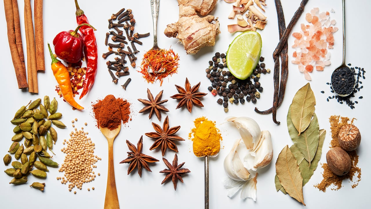 Las especias tienen propiedades que ayudan al control de peso en el marco de una dieta equilibrada.