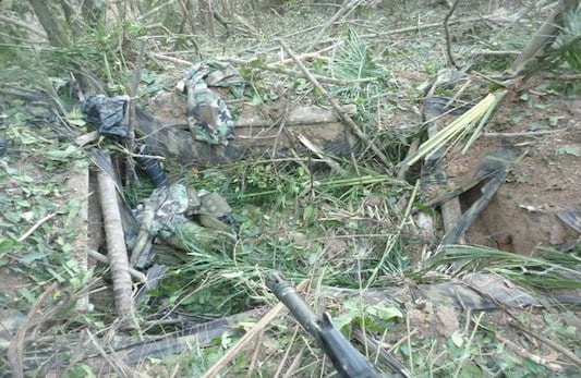 Esta fue la fosa que cavó Danilo para evitar los bombardeos del ejército.