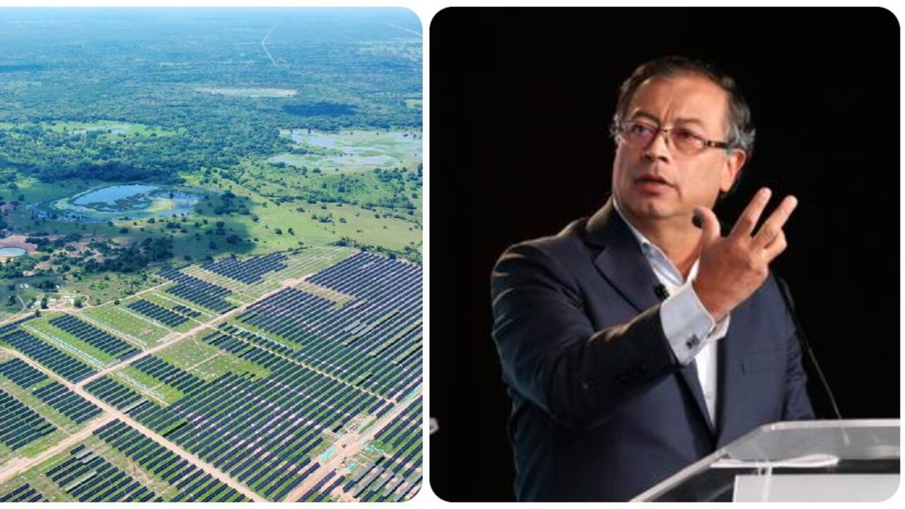 Grupo Energía Bogotá aseguró que con el presidente electo Gustavo Petro el país seguirá construyendo el camino de la transición energética. Imagen del Parque solar La Loma - Cesar.