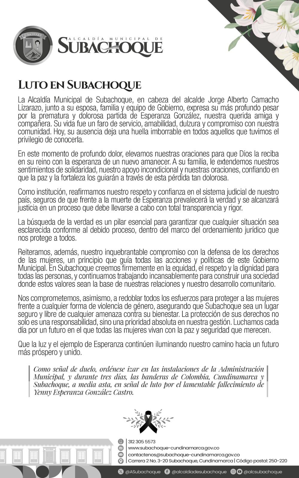 Alcaldía de Subachoque.